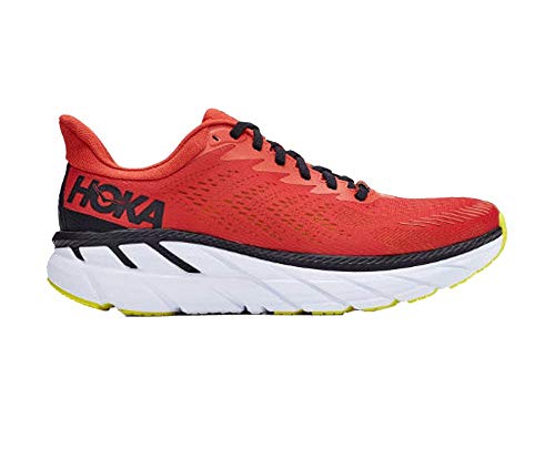 Hoka One Men's Clifton 7 Chili/Black Sneakers, 12 M US