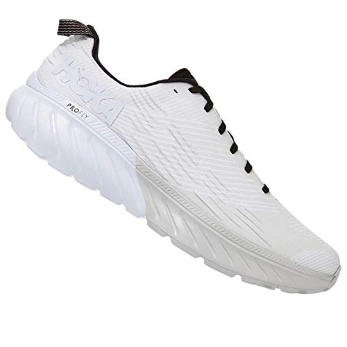 Hoka One One Entrenadores sintéticos para hombre Mach 3 Textile, blanco (Roca lunar/Blanco), 44.5 EU