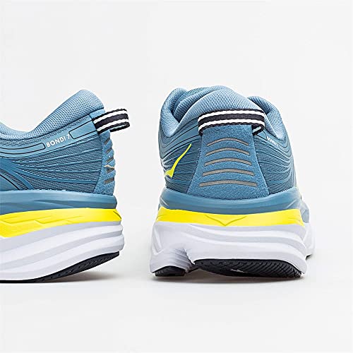 Hoka One One Hombre Bondi 7 Textile Synthetic Provincial Blue Citrus Entrenadores 41 1/3 EU