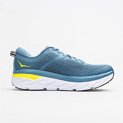 Hoka One One Hombre Bondi 7 Textile Synthetic Provincial Blue Citrus Entrenadores 41 1/3 EU