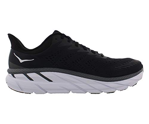 Hoka One One Hombre Clifton 7 Textile Synthetic Black White Entrenadores 41 1/3 EU