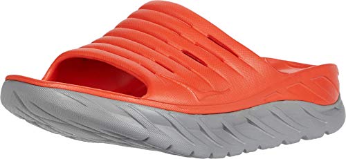 HOKA ONE ONE Men's Ora Recovery Slide, Mandarin Red/Wild Dove, 13 D(M) US Men