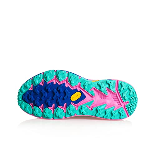 Hoka One One Mujer Speedgoat 4 Textile Synthetic Dazzling Blue Phlox Pink Entrenadores 38 2/3 EU