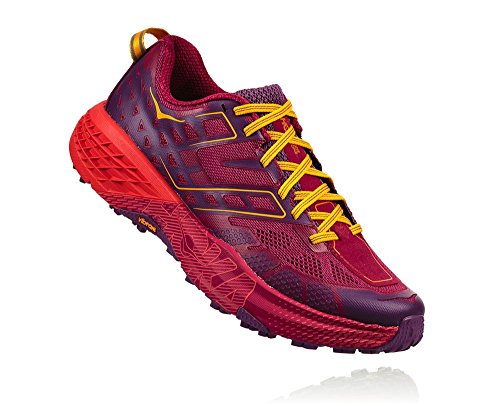 Hoka One One Speedgoat 2 Woman Shoes Running, Red (Cherriesjubilee/purplepas) 38 2/3 EU