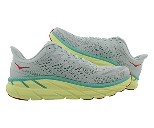 HOKA One One Zapatillas de Correr Clifton 7 para Mujer, Azul (Morning Mist/Hot Coral), 37 1/3 EU