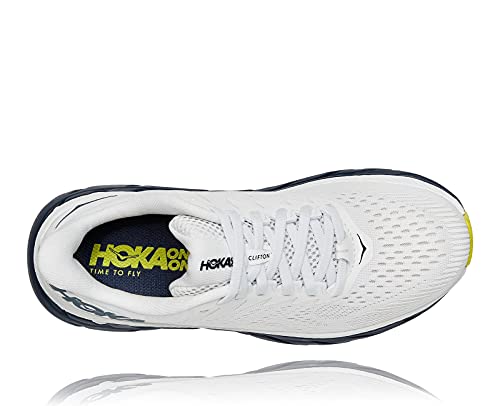 HOKA ONE ONE Zapatillas de running Clifton 7 para mujer, blanco (Blanc De Blanc/Black Iris), 40 EU