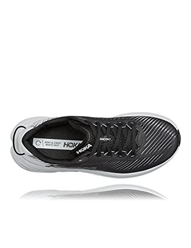Hoka Rincon 3, Zapatillas de Running por Hombre, Negro (Black/White BWHT), 45 1/3 EU