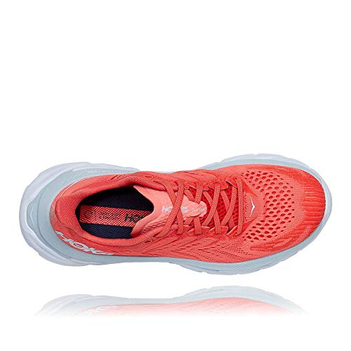 HOKA W 1110511 HCWH Clifton Edge, Zapatillas de Running para Mujer, Coral/Blanco, EU 38