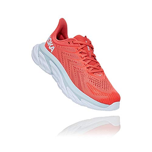 HOKA W 1110511 HCWH Clifton Edge, Zapatillas de Running para Mujer, Coral/Blanco, EU 38