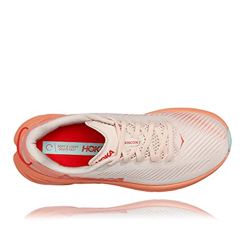 HOKA W 1119396 Rincon 3, Zapatillas de Running para Mujer, Coral (Silver Peony/Cantaloupe), EU 38