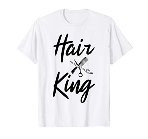 Hombre Barber Hair King Haircutter Idea de regalo Barber Shop Owner Camiseta