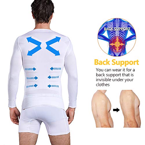 Hombre Camisa Ropa Interior Térmica Compresión Manga Larga para Deporte Correr