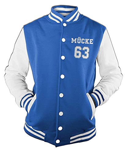 Hombre Chaqueta College Mücke Amigo Movie Star Película, 63 Chaqueta Béisbol - Azul, M