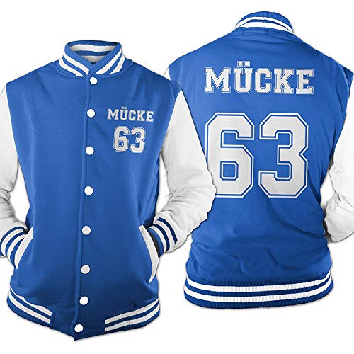 Hombre Chaqueta College Mücke Amigo Movie Star Película, 63 Chaqueta Béisbol - Azul, M