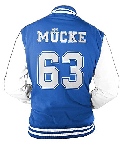 Hombre Chaqueta College Mücke Amigo Movie Star Película, 63 Chaqueta Béisbol - Azul, M