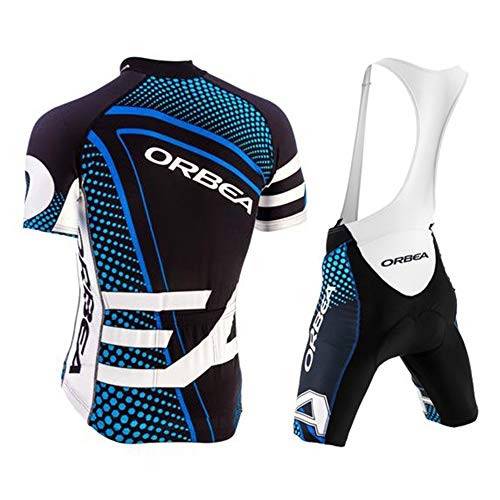 Hombre Conjunto Ropa de Ciclismo para Verano Maillot Manga Corta y Culotte Ciclismo Transpirable Secado Rápido