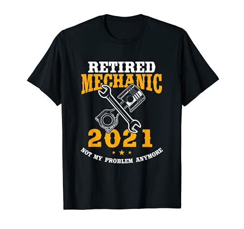 Hombre Cool 2021 Mecánico Retirado Diciendo Pensión Camiseta