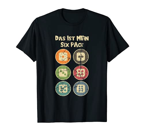 Hombre Dados retro Six Pack para hombres – Divertido vintage Camiseta