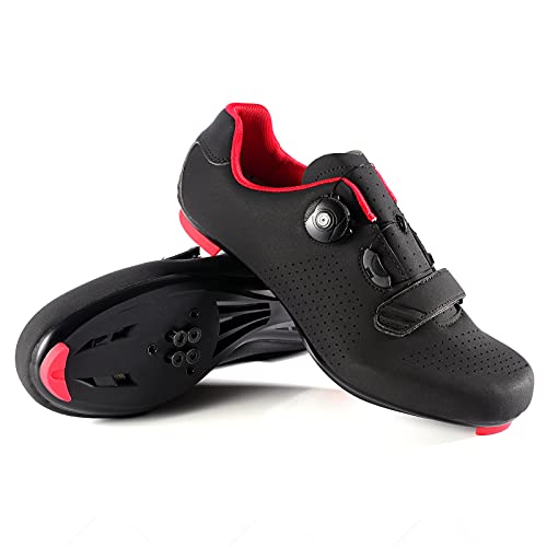 Hombre Zapatos de Ciclismo de Carretera para SPD Tacos MTB Negro 43