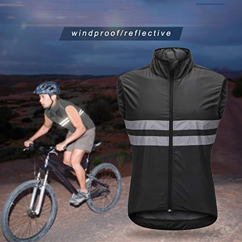 Hombres Chaleco Ciclismo Reflectant,Transpirable Resistente Al Viento Alta Visivilidad Chaleco Ciclismo Sportful,para Running Deportes Al Aire Libre para Hombre Y Mujer Chale(Size:XXL,Color:Verde)