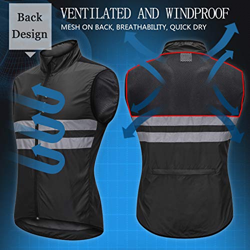 Hombres Chaleco Ciclismo Reflectant,Transpirable Resistente Al Viento Alta Visivilidad Chaleco Ciclismo Sportful,para Running Deportes Al Aire Libre para Hombre Y Mujer Chale(Size:XXL,Color:Verde)