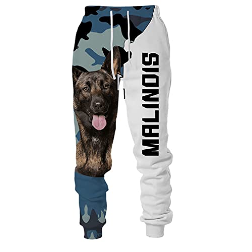 Hombres Rottweiler Perro 3D Impreso Sudadera con capucha Pantalones de chándal Casual Sudaderas Hombres Chándal Traje, Pantalones-5, XXXXXL