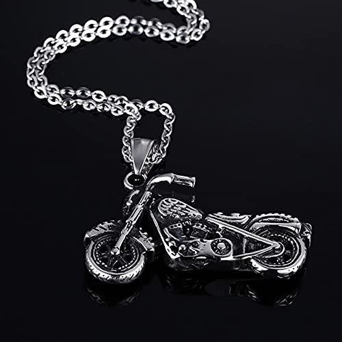 Hombres Vintage Gótico Ghost Rider Colgante Motocicleta Motocicleta Bicicleta Colgante Collar