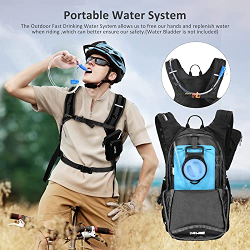 HOMIEE Mochila de Ciclismo Impermeable, Mochila para bicicleta con Cubierta de Lluvia, Unisexo Respirable Ultraligero para Excursionismo Ciclismo Alpinismo Senderismo Camping al Aire Libre(negro)