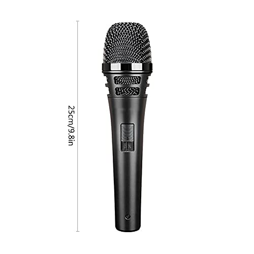 HONGFEISHANGMAO Micrófonos Micrófono dinámico con Cable Profesional con 19.6 pies. XLR A 1/4"Cable Super Cardioide Partir Pickup Micrófono de Karaoke con Interruptor de Resorte Inalámbrico