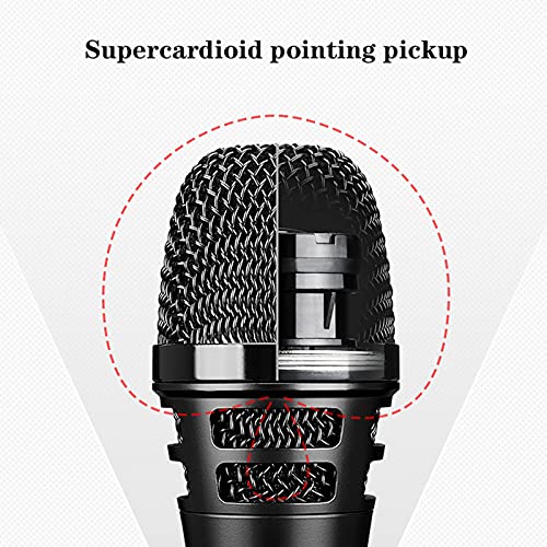 HONGFEISHANGMAO Micrófonos Micrófono dinámico con Cable Profesional con 19.6 pies. XLR A 1/4"Cable Super Cardioide Partir Pickup Micrófono de Karaoke con Interruptor de Resorte Inalámbrico