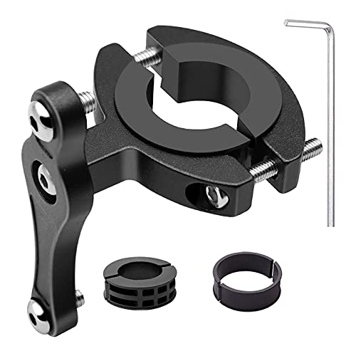 HONZUEN Bicicleta Adaptador para Soporte para Botellas de Aluminio, Ajustable Tija de Sillín Manillar Clip Holder Mount Clip Soporte de Adaptador de Portabidón para Bicicleta Cochecito, Negro