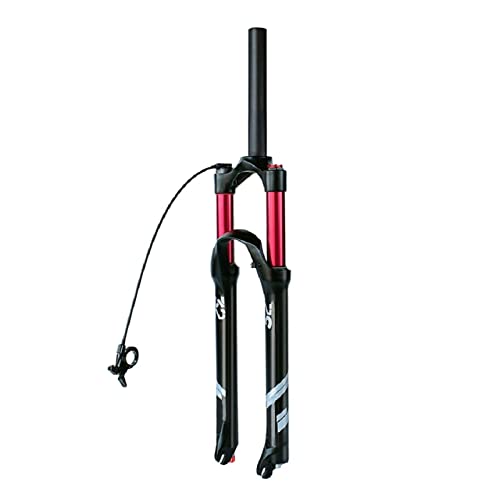 Horquilla de Aire Amortiguador de Bicicleta Horquilla de Aire, 26/27.5/29 Pulgadas, 130 mm de Recorrido 1-1/8"Control de Cable Ajuste de Rebote 9 mm QR para MTB BIKEe Accesorios