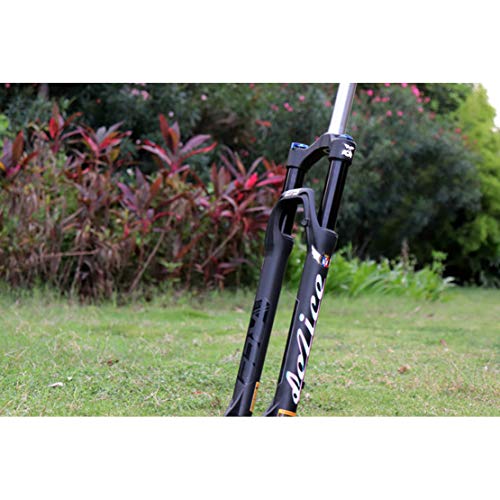 Horquilla de Bicicleta Bicic de Montaña Suspensión Bomba de Choque Control de Hombro MTB Horquilla,Black-B,26-Inch