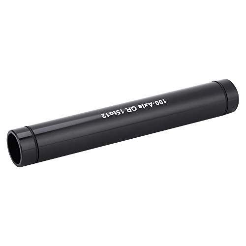 Horquilla de Bicicleta pasante Eje Delantero, 15 mm a 12 mm Adaptador de Eje pasante, Eje de Bicicleta de liberación rápida para la mayoría de Bicicletas(Negro)