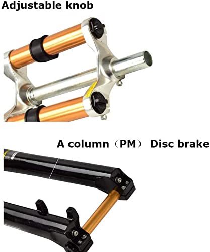 Horquilla delantera con amortiguador de descenso MTB de 27,5 y 29 pulgadas, horquilla de suspensión de eje de cubo de 1-1/8 pulgadas, presión de aceite de doble hombro 680DH A-Pillar (tipo PM), fre