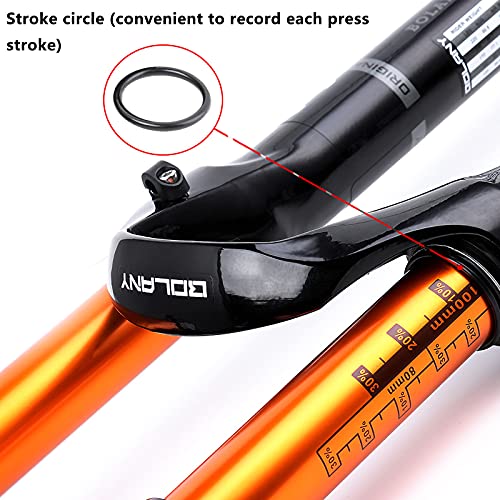 Horquilla Delantera Suspensión Bicicleta Montaña,Horquilla Delantera Neumática MTB 26/27,5/29 Pulgadas Ajuste Control Cable,Engranaje Dirección Sin Rosca 120 Mm Carrera Y 28,6 Mm,tapered tube 29"