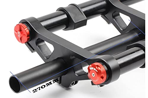 Horquilla Fat E-Bike de 26 Pulgadas para neumáticos 4.0 Fat 1-1/8 Beach Snow Bike Suspensión de Doble Hombro Horquilla neumática Ajuste de amortiguación de Freno Disc 160 mm Viaje 9 m