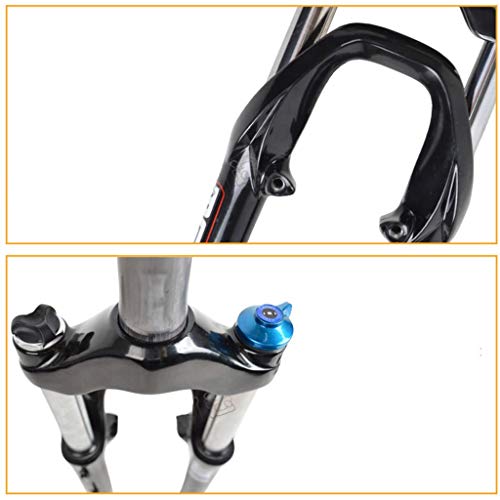 Horquilla para bicicleta Horquilla Suspensión Bicicleta Plegable 20 Pulgadas Amortiguador Bicicleta Montaña Horquilla Neumática MTB Horquilla Mecánica Extendida Disco / V-freno Ajuste Amortiguación 10