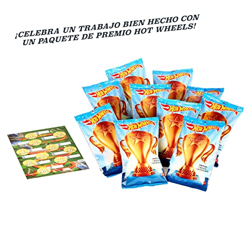 Hot Wheels Pack 10 Coches de Juguete Sorpresa con recompensas y Pegatinas, Regalo para niños +3 años (Mattel GWN97)