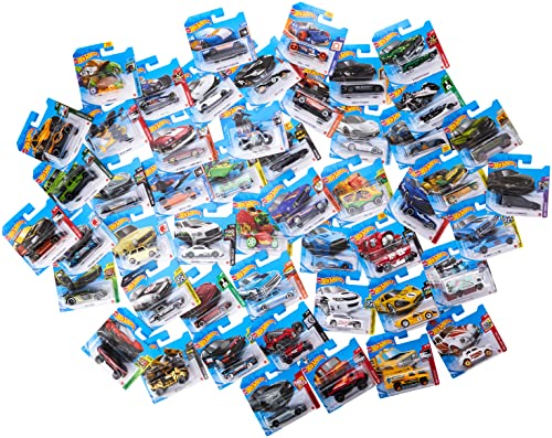 Hot Wheels Pack 50 Vehículos, coches de juguete (modelos surtidos, posibilidad de modelos duplicados) (Mattel V6697)