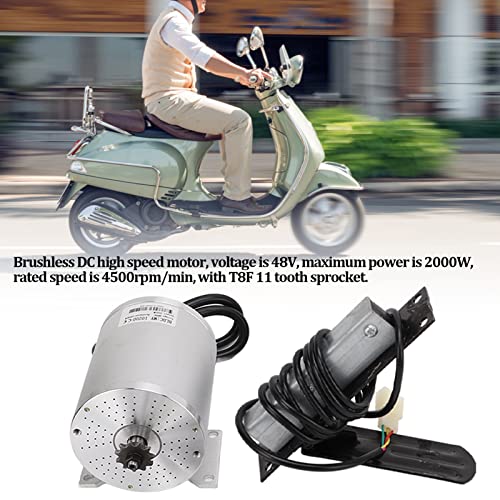 Hozee Kit de Conversión de Scooter, Refrigeración por Aire Natural 48V 2000W Kit de Motor sin Escobillas para Bicicletas de Motor para Scooters para Bicicletas Eléctricas