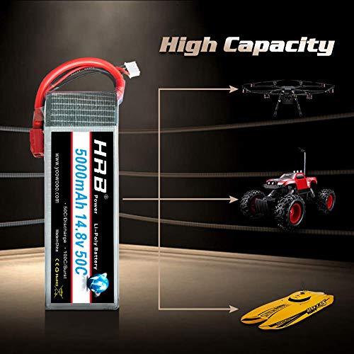 HRB 5000mAh 14.8V 50C 4S Lipo batería Pack for Modelismo RC Car Heli Plane Boat Truck FPV Auto helicóptero avión Toys