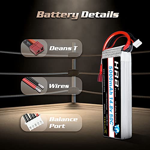 HRB 5000mAh 14.8V 50C 4S Lipo batería Pack for Modelismo RC Car Heli Plane Boat Truck FPV Auto helicóptero avión Toys