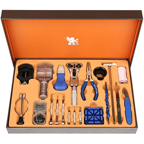 H&S. Juego de 155 herramientas con estuche para la reparación de relojes 155 Piezas