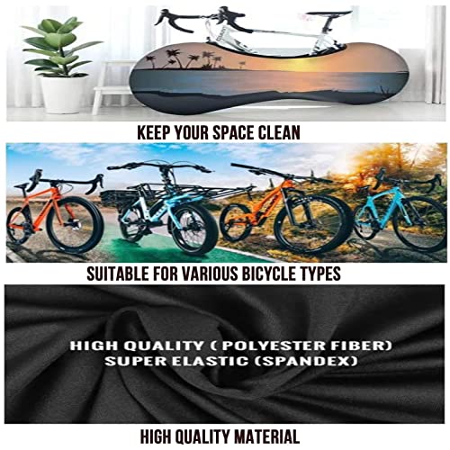 HSGAV Cubierta De Rueda De Bicicleta,Funda para Bicicleta para Almacenamiento En Interiores Vistoso Tejido De Seda De Leche De Alta Elasticidad Lavable para Todos Los MTB Road Mountain,E