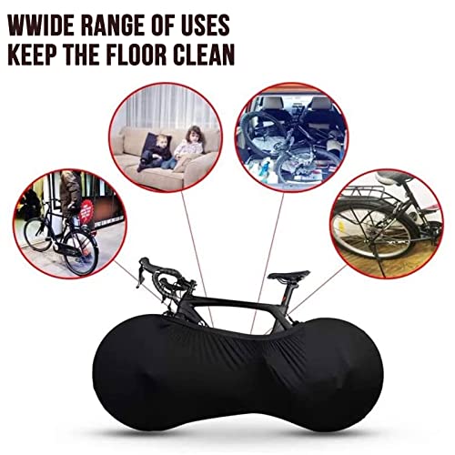 HSGAV Cubierta De Rueda De Bicicleta,Funda para Bicicleta para Almacenamiento En Interiores Vistoso Tejido De Seda De Leche De Alta Elasticidad Lavable para Todos Los MTB Road Mountain,E