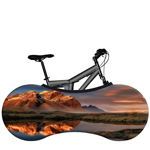 HSGAV Funda De Rueda De Bicicleta Interior,Bolsa para Guardar Bicicletas Pintura De Paisaje Paquete Protector A Prueba De Polvo Alta Elasticidad para Todos Los MTB Road Mountain,D