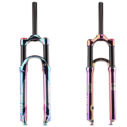 HSGAV Horquilla De Suspensión Delantera De Bicicleta MTB De 27,5 Y 29 in Amortiguador De Aire Colores De Montaña Front Fork,Vacuum Plating,27.5inch
