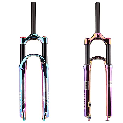 HSGAV Horquilla De Suspensión Delantera De Bicicleta MTB De 27,5 Y 29 in Amortiguador De Aire Colores De Montaña Front Fork,Vacuum Plating,27.5inch