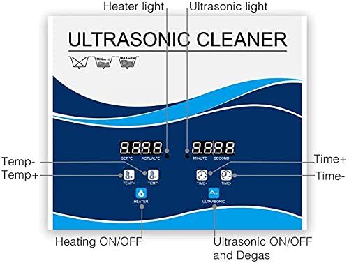 HTDHS Limpiador ultrasónico 18 0W, 3.2L Máquina de Limpiador de baño Ultra Sonic con calefacción, para Joyas, Vidrio, grabación, Piezas de Bicicleta, Placa de Circuito